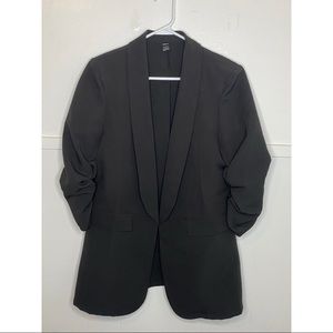 SHEIN Ruched Sleeve Blazer